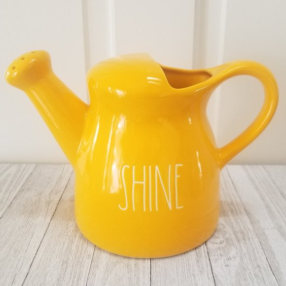 Rae Dunn Accents Rae Dunn Shine Yellow Ceramic Watering Can Poshmark